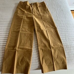 Anthropologie Wide Leg Pants in Mustard